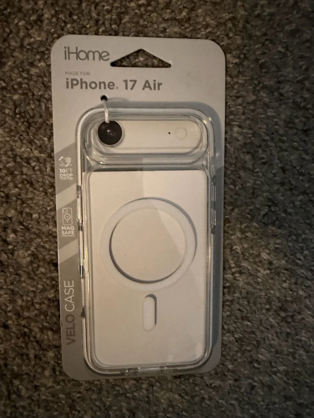 iHome Velo MagSafe-Compatible Clear Edge White Back Case for iPhone 17 Air